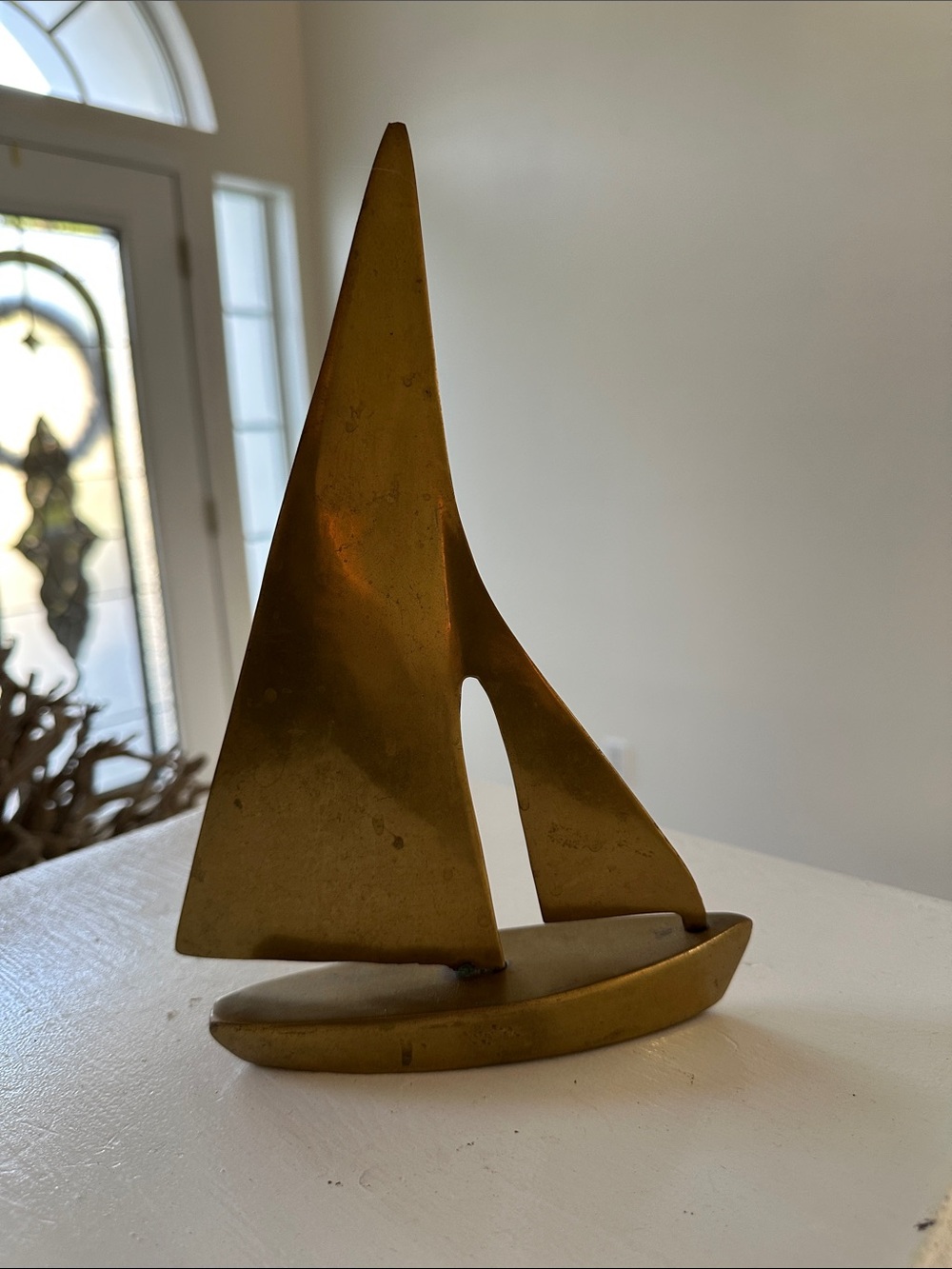 Vintage Brass Sailboat
